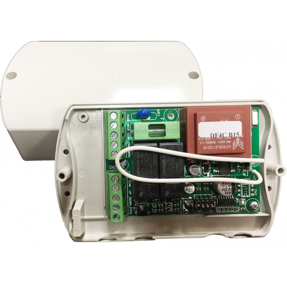 Kit de base para automatizar un motor de persiana enrollable con mando a  distancia universal con 1 centralita universal con botones manuales + 2