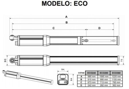 Medva ECO BAC motor batiente hidráulico 14