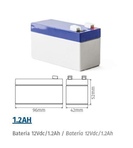 Batería 12v 1,2Ah para motores puerta garaje