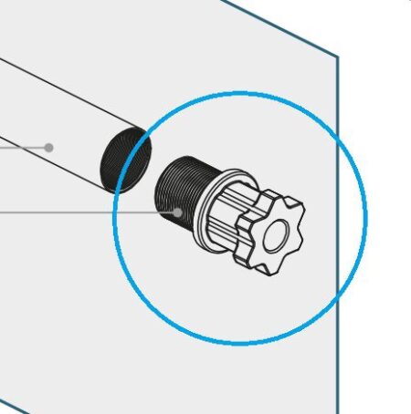 Repuesto nylon tornillo sin fin motor Motorline JAG